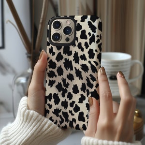 Pale leopard print cheetah pattern phone case cover for iPhone 15 14 13 12 11 Pro Max X XR XS 8, Samsung S20 S21 S22 S23 S24, Google Pixel