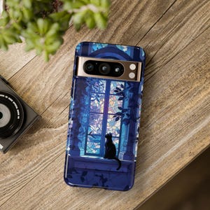 Familiar in waiting witchy anime black cat phone case for iPhone 18 17 16 15 14 13 12 11 Pro Max X Samsung S26 S25 S24 S23 S22 Google Pixel image 10