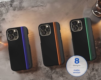 Black minimalist vertical matte stripes phone case for iPhone 15 14 13 12 11 Pro Max X XR XS 8, Samsung S20 S21 S22 S23 S24, Google Pixel