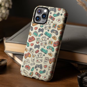 Cute colorful video game controller pattern phone case for iPhone 15 14 13 12 11 Pro Max X XR XS 8, Samsung Galaxy S24 S23 S22, Google Pixel