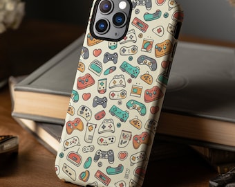 Cute colorful video game controller pattern phone case for iPhone 15 14 13 12 11 Pro Max X XR XS 8, Samsung Galaxy S24 S23 S22, Google Pixel