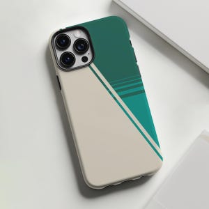 Mint green and white modern aesthetic abstract case for iPhone 8 X XR XS 11 12 13 14 15 16 Pro Max Samsung S25 S24 S23 S22 S21 Google Pixel