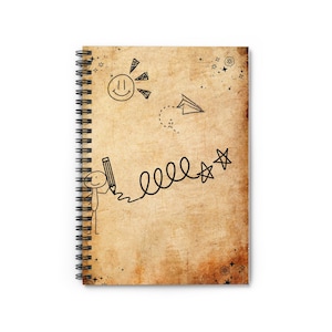 Notebook |Vintage Spiral Journal with Lined Pages for Mental Clarity|Creative Release