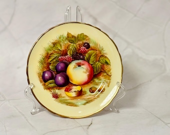 Aynsley, Fruit Orchard Signed Large Plate, Bone English China Made