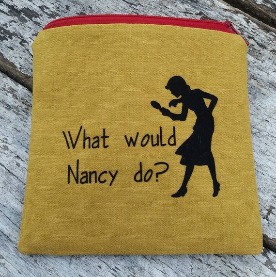 Nancy Drew Tote | Cream and Blue Tote Bag | Storiarts