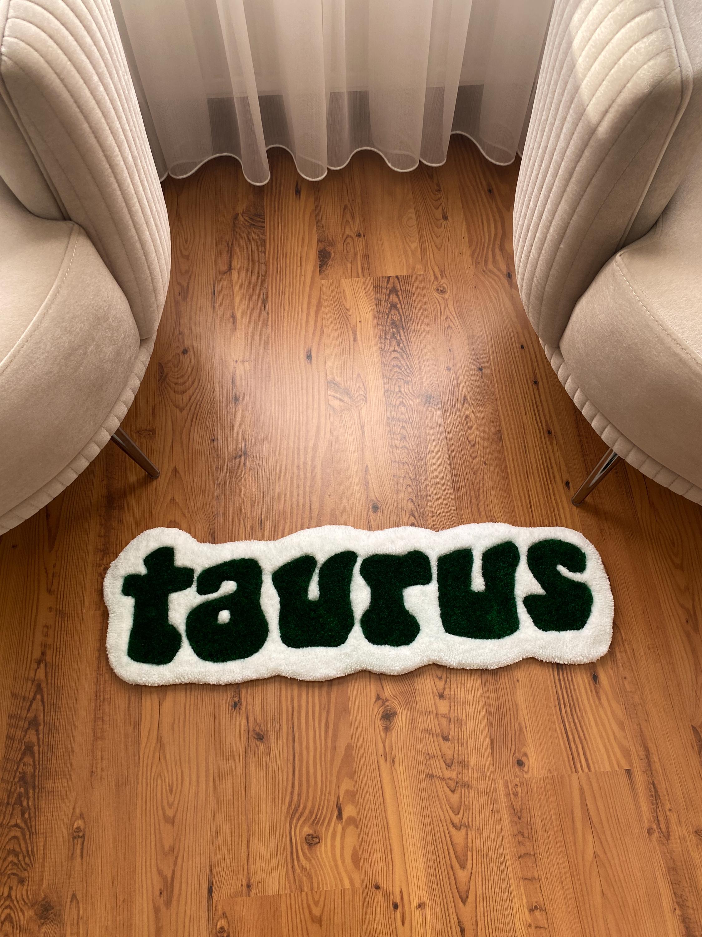 Handmade Tufted Taurus Zodiac Rug, Cozy Taurus Sign Rug, Unique Tufted ...