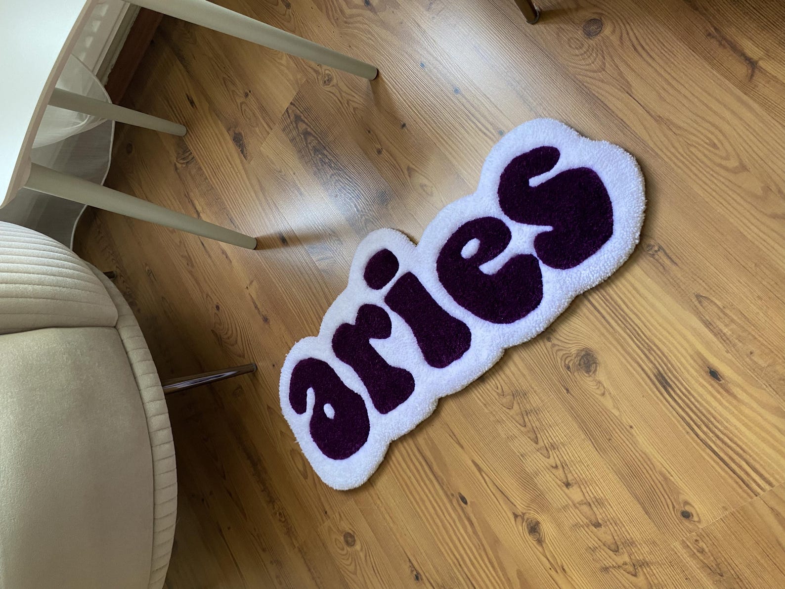 Handmade Tufted Aries Zodiac Rug, Cozy Aries Sign Rug, Unique Tufted ...