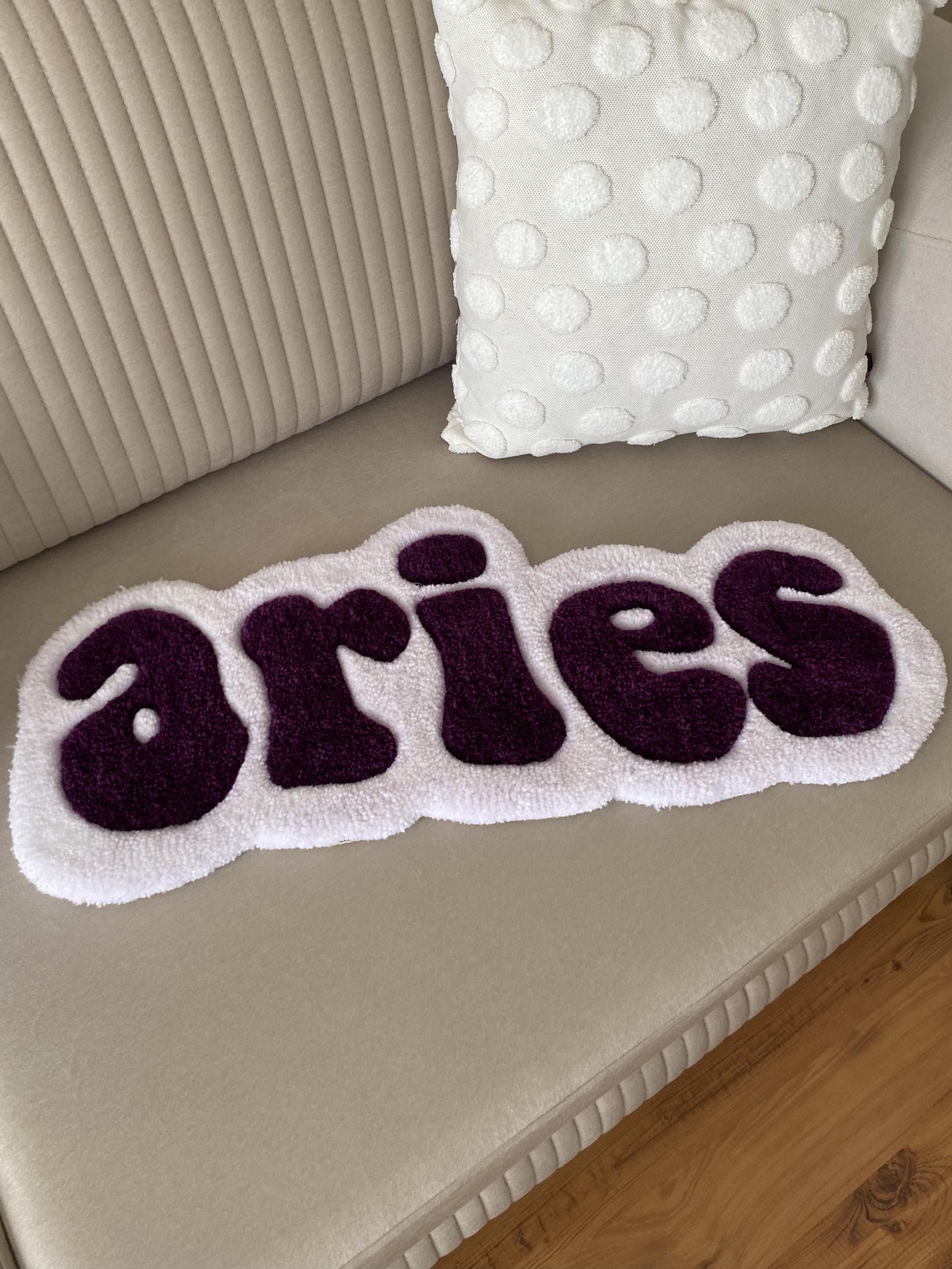 Handmade Tufted Aries Zodiac Rug, Cozy Aries Sign Rug, Unique Tufted ...