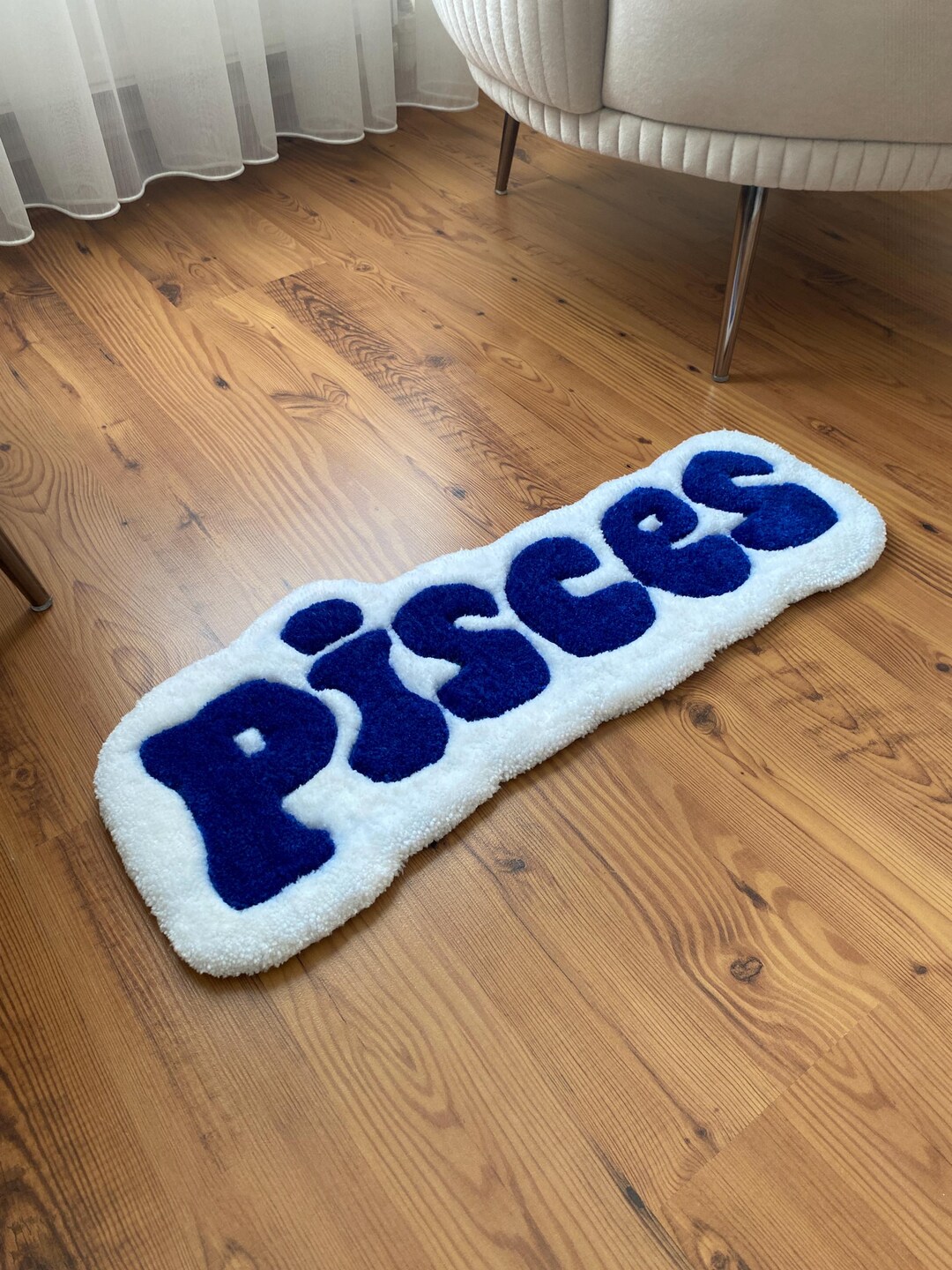 Handmade Tufted Pisces Zodiac Rug, Unique Astrology Floor Decor, Cozy ...