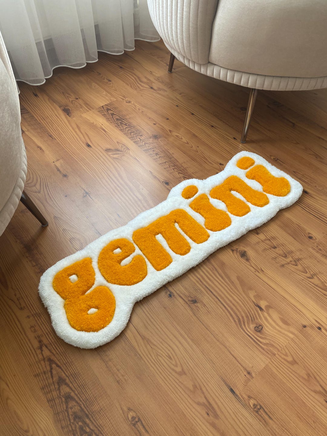 Handmade Gemini Zodiac Tufted Rug, Unique Astrology Decor, Gemini ...