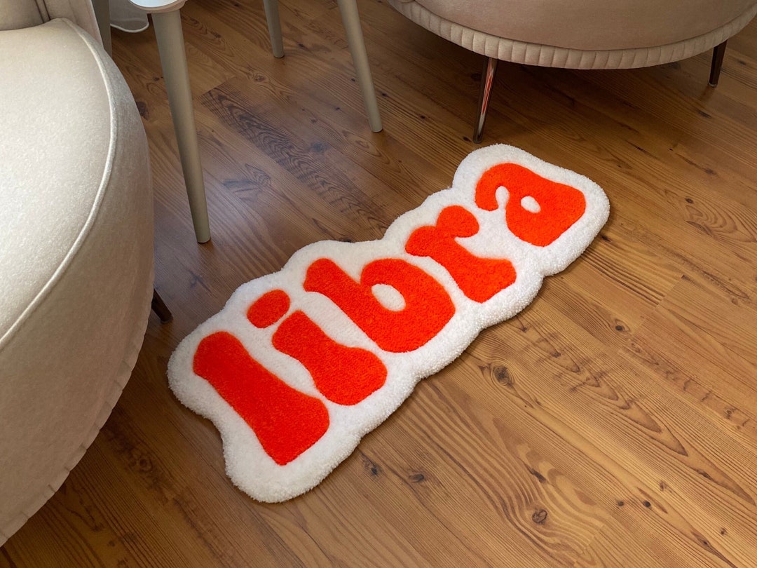 Libra Coin Rug Handmade Libra Tufted Rug, Unique Rugs Zodiac Sign Gift, Carpet for ...