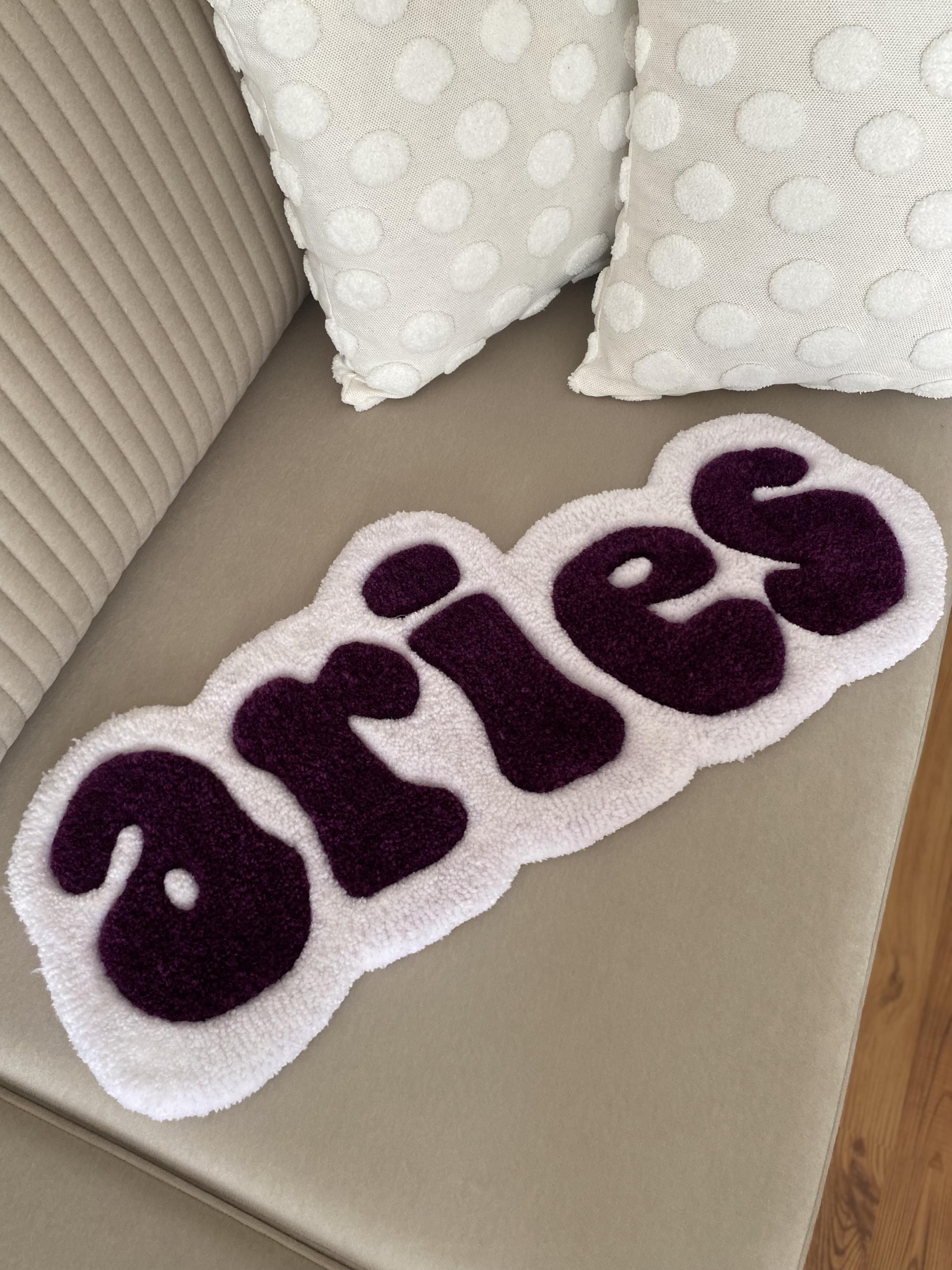 Handmade Tufted Aries Zodiac Rug, Cozy Aries Sign Rug, Unique Tufted ...