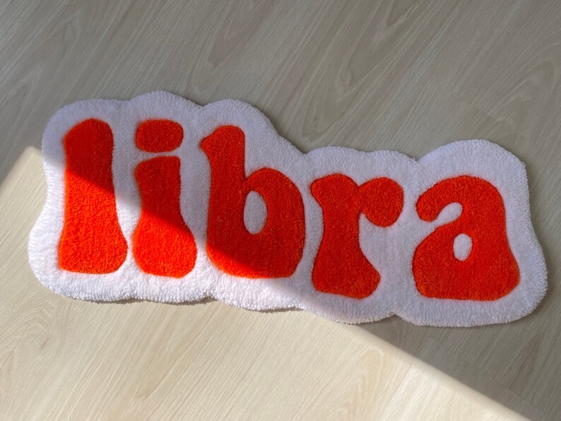 Libra Coin Rug Handmade Libra Tufted Rug, Unique Rugs Zodiac Sign Gift, Carpet for ...