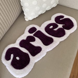 Handmade Tufted Aries Zodiac Rug, Cozy Aries Sign Rug, Unique Tufted ...