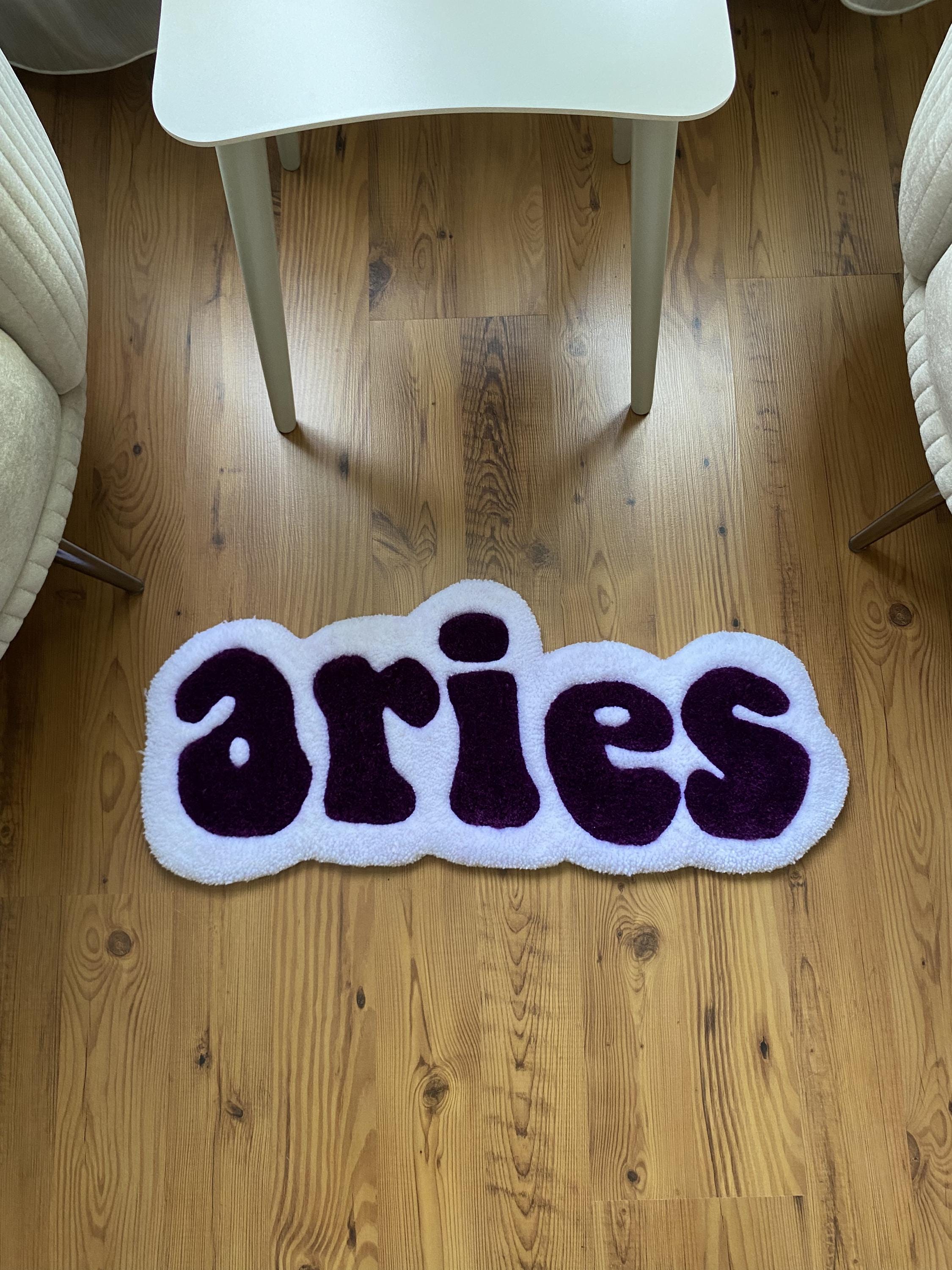 Handmade Tufted Aries Zodiac Rug, Cozy Aries Sign Rug, Unique Tufted ...