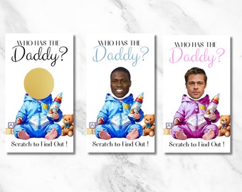 XIAOPNN Who's The Baby's Daddy Scratch-Off Game - 40 Cards For Baby Shower & Gender Reveal Parties - View #2