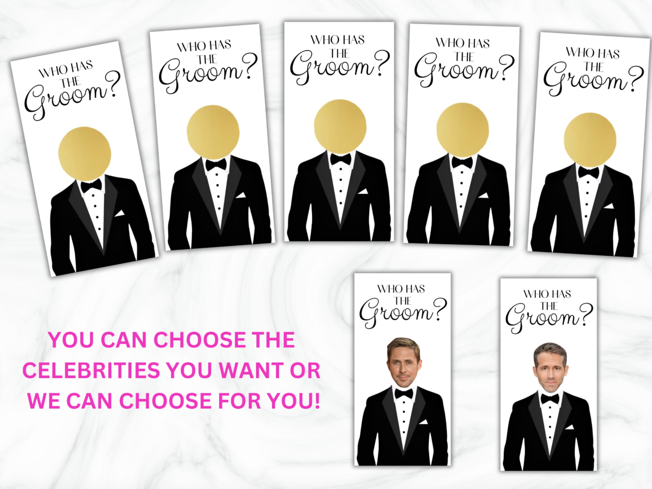60 Printable Who Has the Groom? Template, Bridal Shower Game, Scratch