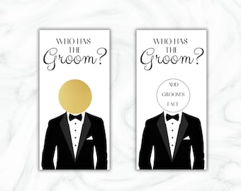 Who has the Groom?,  Bridal Shower Game, Scratch off Bridal Shower Game, Funny Bridal Shower Game, Bridal Shower Games, Scratch off Card