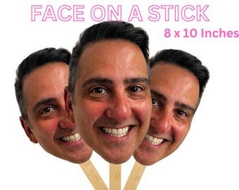 Face On A Stick, Big Head Cutout On A Stick, Bachelorette Party Favors, Funny party favors, Bachelorette Merch, Head On Stick, Birthday