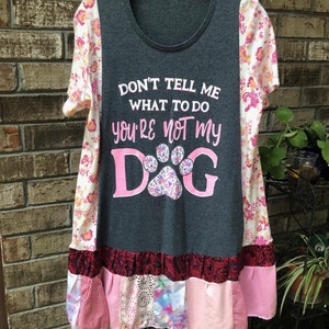 Boho Upcycled XL Dress Tunic Hippie Recycled Bohemian Clothing Festival dress Refashioned Patchwork Dress Altered Couture Reconstructed