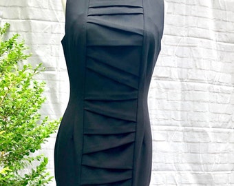 Vintage black dress Calvin Klein black dress formal black dress little black dress 1990s mini form fitted dress