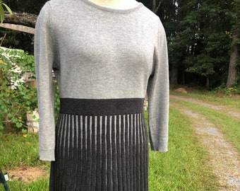 Vintage Calvin Klein L dress women's clothing knit dress gray dress vintage clothing vintage dress sweaterdress L size