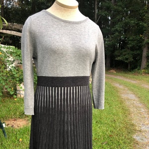 Vintage Calvin Klein L dress women&#39;s clothing knit dress gray dress vintage clothing vintage dress sweaterdress L size