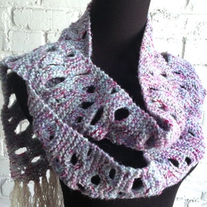 Langer Schal warm handgestrickt dünner Boho Schal Wollschal Strickschal handgefärbt Wolle Boho Schal Festival Kleidung