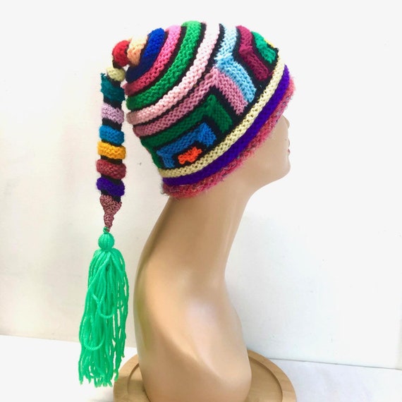 Cool Knit Hat Crazy Beanie Winter Hat One of a Kind Hat  display picture 3