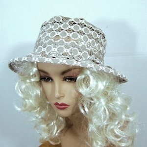 Summer hat, womens hat, linen hat, cotton hat, lace hat, hats for women, sun hat