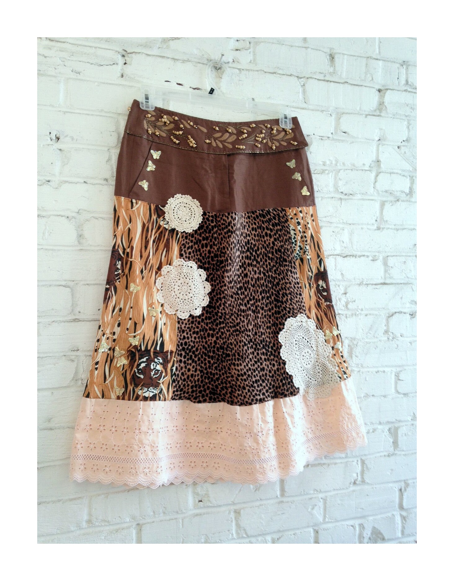 boho upcycled skirt