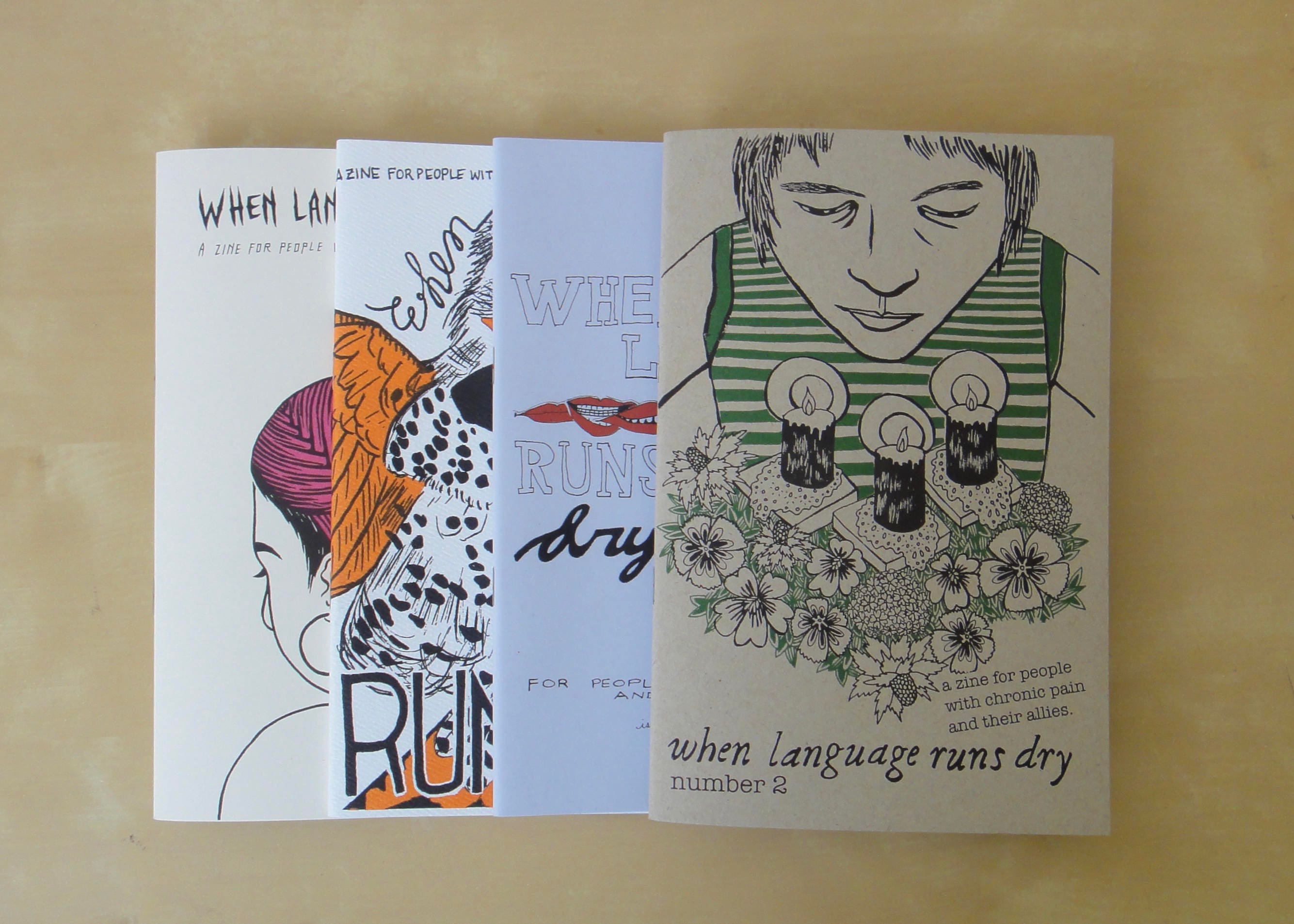 You Choose FOUR - Chronic Pain Zine Pack: When Language Runs Dry
