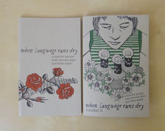 You Choose TWO - Chronic Pain Zine Pack:  When Language Runs Dry