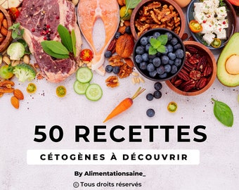 50 keto recipes in French