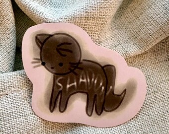 Schattenkatze, niedlicher Vinylkatzenaufkleber, wasserdichter Aufkleber, UV-beständig, perfekt für Katzenliebhaber
