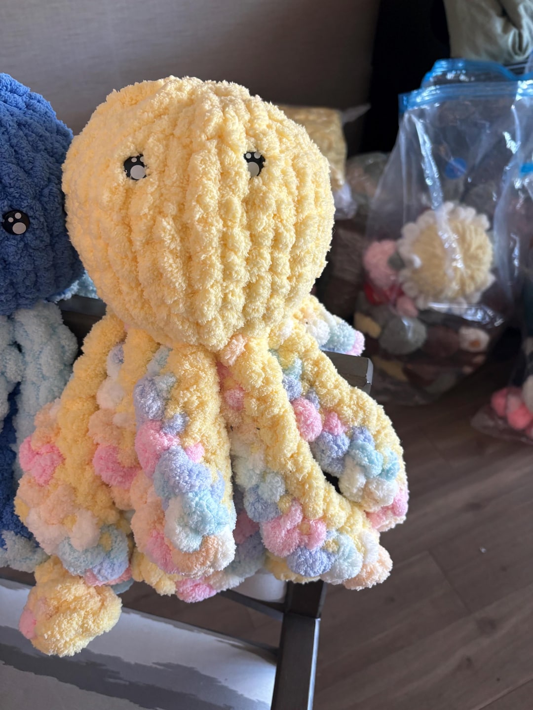 Handmade Knit Chunky Yarn Octopus Snugglers!! Super Soft and Ready to ...