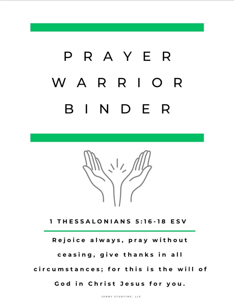 Prayer Binder Printables Green - Etsy