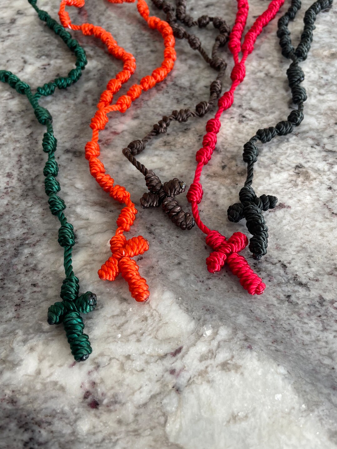Handmade Cord Rosary- Knotted Twine Rosary, Rope Rosary - Etsy
