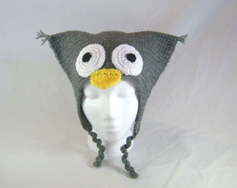 PATTERN Owl Crochet Ear Flap Hat