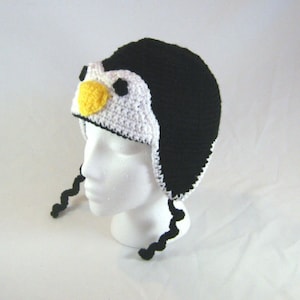 PATTERN Penguin Crochet Ear Flap Hat
