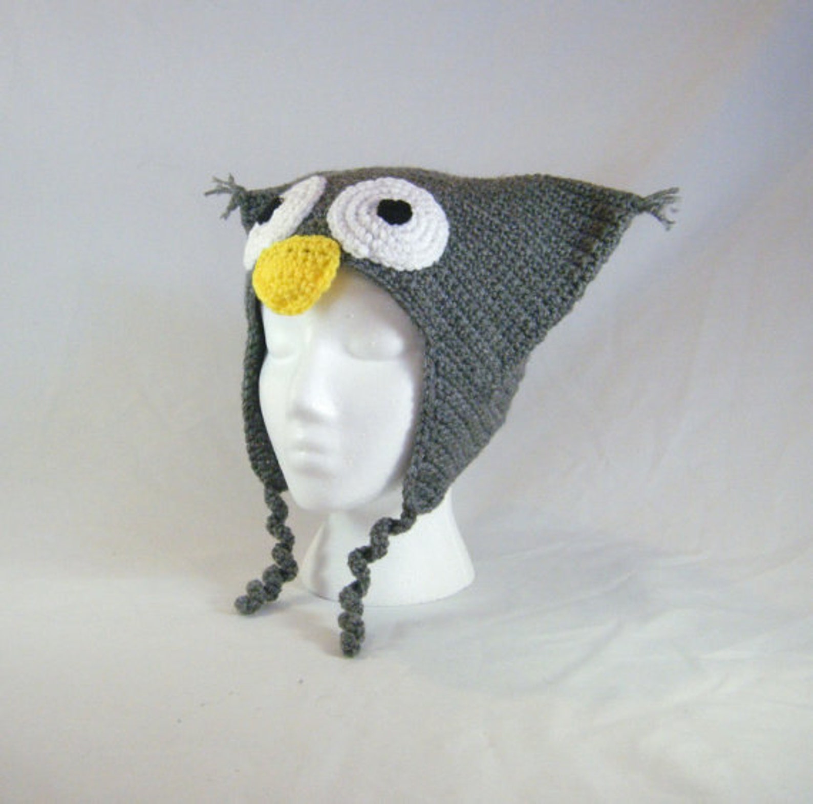 PATTERN Owl Crochet Ear Flap Hat Etsy