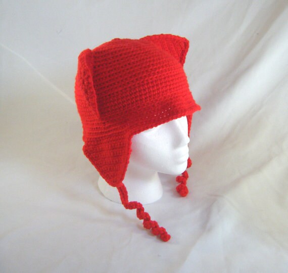 PATTERN Fox Crochet Ear Flap Hat