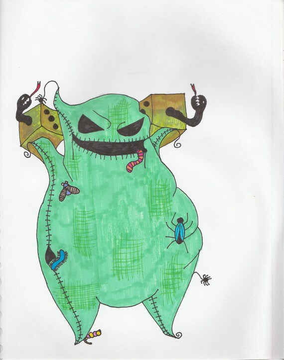 Oogie Boogie Ink Drawing Original Etsy