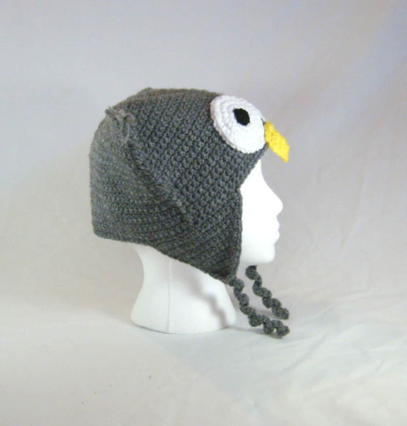 PATTERN Owl Crochet Ear Flap Hat Etsy