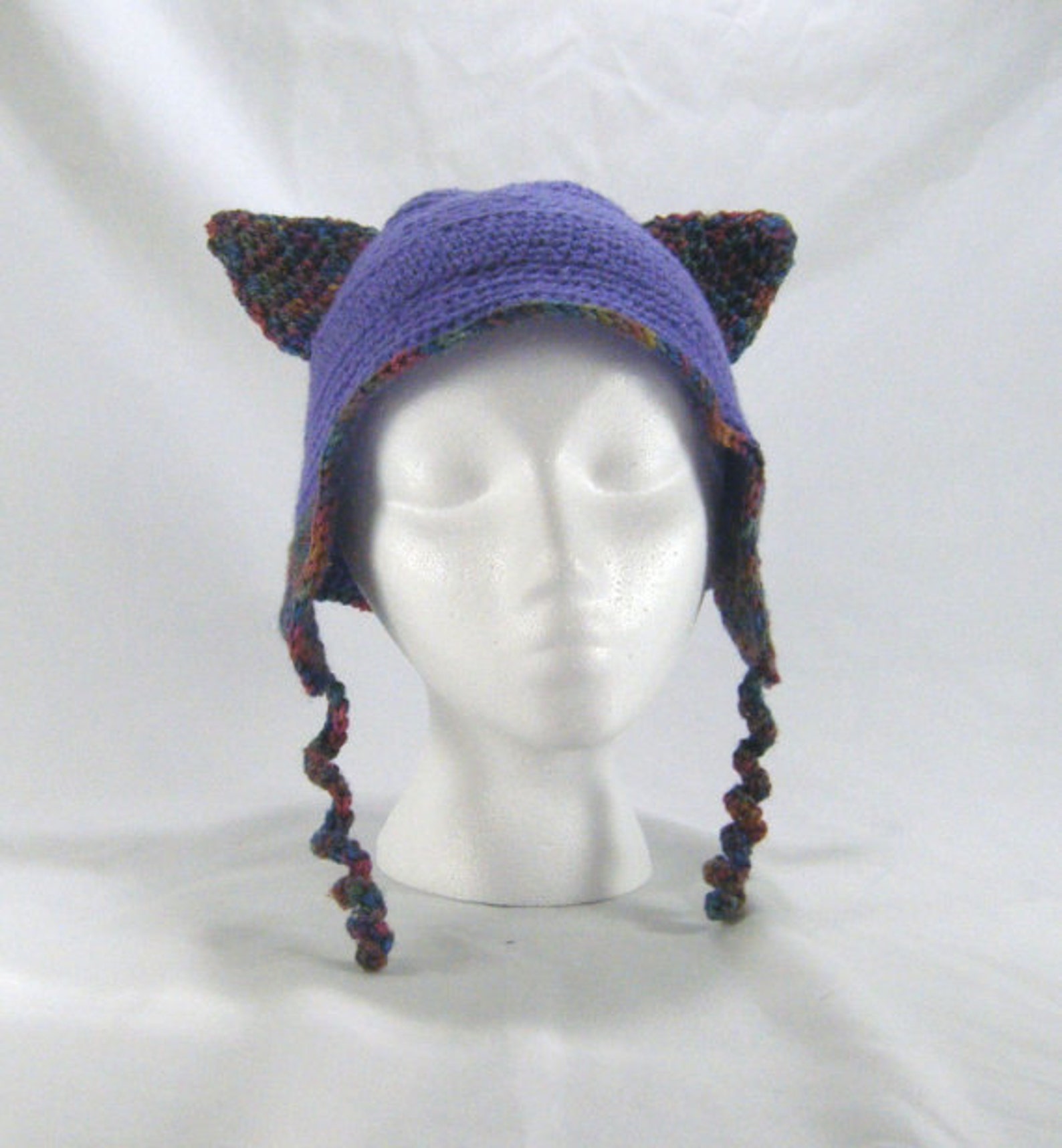 PATTERN Cat Crochet Ear Flap Hat Etsy