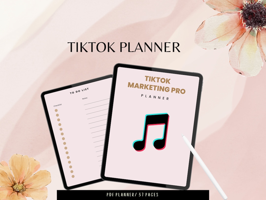 Digital Tiktok Planner | Tiktok Marketing Trends Plan | Social Media ...