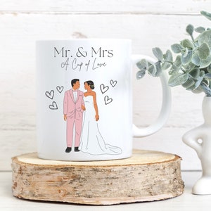 Design digital. Sr. e Sra casamento casamento copo caneca sublimação png