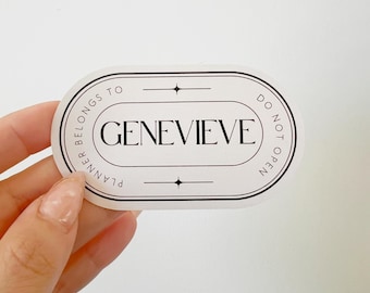 Personalized Planner Sticker: "This Planner Belongs To" Custom Name Label
