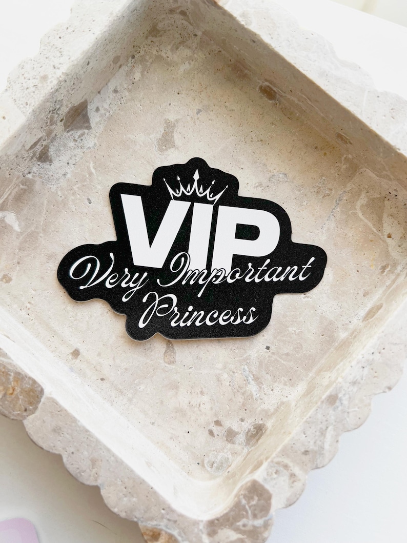 Vip Princess Tag VIP Very Important Princess - Sticker - Etsy