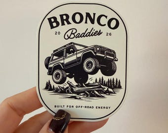 Bronco Baddies Off Road Energy Sticker – Western Cowgirl Vinyl Decal for Laptops, Water Bottles & Cars Country Girl Aesthetic Sticker